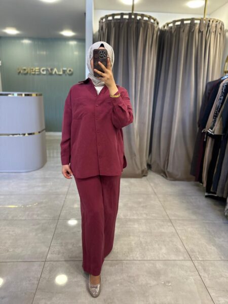 Nuss Fitilli Tensel Takım Bordo 26K 1021